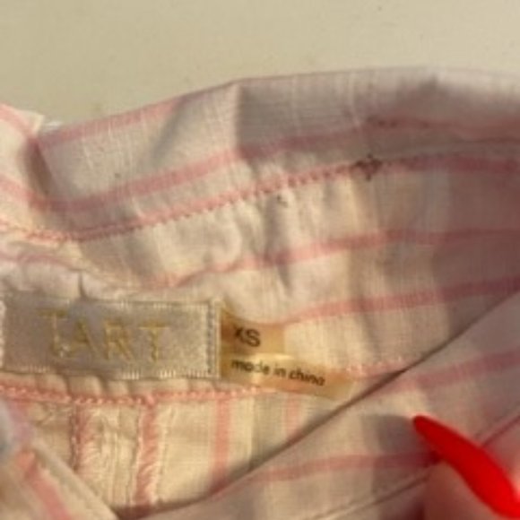 XS Tart Bat Wing Shirt in Pink and White stripes - Picture 3 of 14